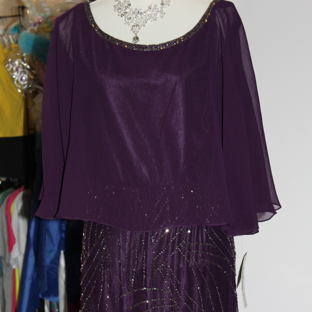Purple Rhinestone Sequins Dress NEW